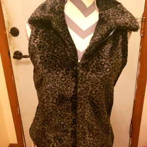 Leopard Faux Fur Vest